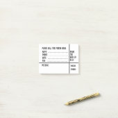 Post-it® Message téléphonique personnalisé avec nom pour le (Sur un bureau)