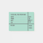 Post-it® Message téléphonique personnalisé avec nom pour le (Devant)