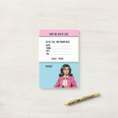 Post-it® Message téléphonique professionnel avec nom person (Sur un bureau)