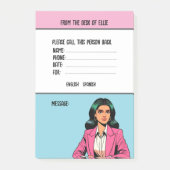 Post-it® Message téléphonique professionnel avec nom person (Devant)