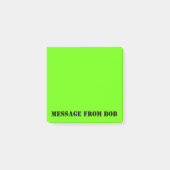 Post-it® Message vert 3 x 3 de Dayglow (Devant)