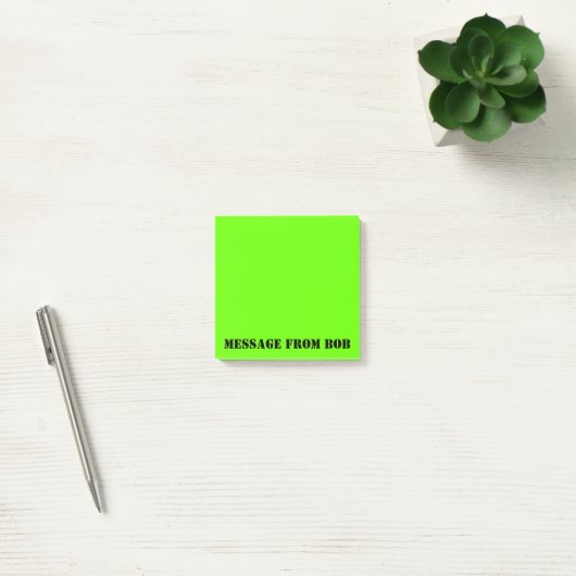 Post-it® Message vert 3 x 3 de Dayglow (Bureau)