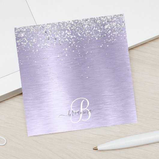 Post-it® Métal brossé violet Parties scintillant d'argent N
