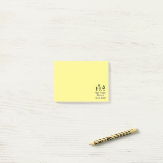 Post-it® Mettez Vos Canards Dans Une Rangée (Sur un bureau)
