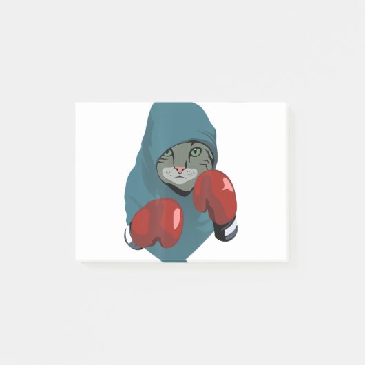 Post-it® Mew Boxing Cat (Devant)