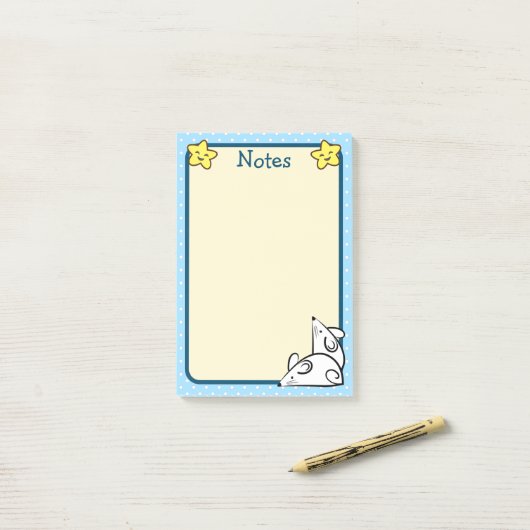 Post-it® Mice blanche (Sur un bureau)