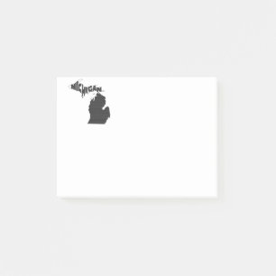 Post-it® Michigan State Name Word Art Black