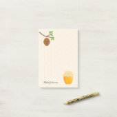Post-it® Miel d'or et ruche d'abeille (Sur un bureau)