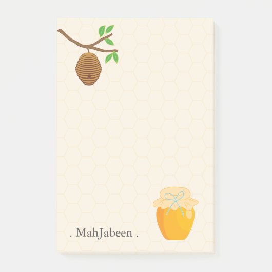 Post-it® Miel d'or et ruche d'abeille (Devant)