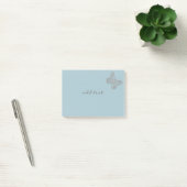 Post-it mignon avec le papillon argenté mignon (Bureau)