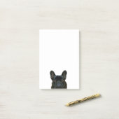 Post-it® Mignon Black French Bulldog Frenchie Photo : (Sur un bureau)