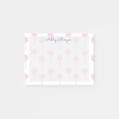 Post-it® mignon bonbon rose tendance monogramme (Devant)