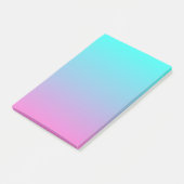 Post-it® mignon caisson ombre sirène rose Fuchsia turquoise (Incliné)