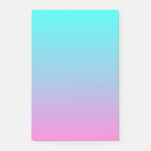 Post-it® mignon caisson ombre sirène rose Fuchsia turquoise
