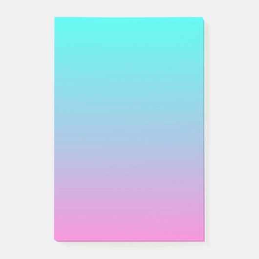 Post-it® mignon caisson ombre sirène rose Fuchsia turquoise (Devant)