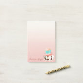 Post-it® Mignon Chic Fille , Gâteau (Sur un bureau)