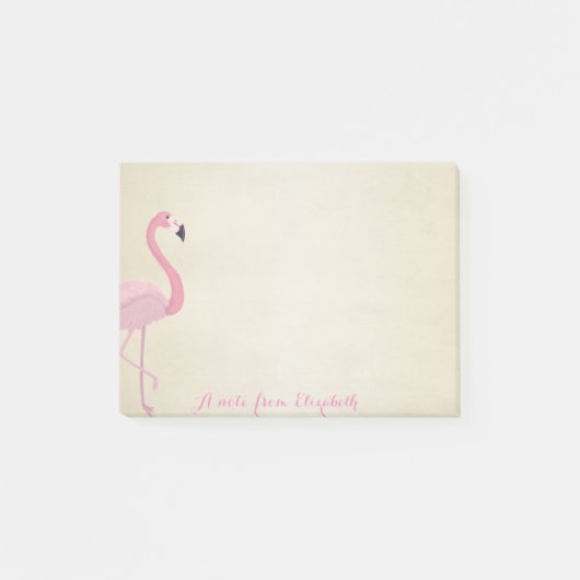 Post-it® Mignon Chic Stylé, Flamant Rose (Devant)
