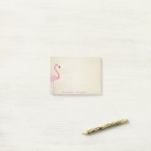 Post-it® Mignon Chic Stylé, Flamant Rose (Sur un bureau)
