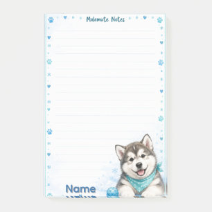 Post-it® Mignon Chien Alaskan Malamute Amoureux