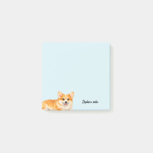 Post-it® Mignon Corgi Aquarelle Tendance Personnalisé