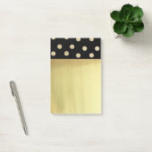 Post-it® Mignon Élégant Faux Or Points Noirs (Bureau)