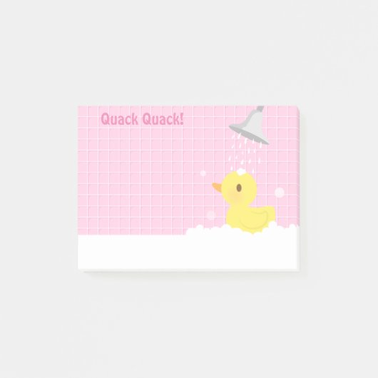 Post-it® Mignon en caoutchouc mignon dans la douche pour (Devant)