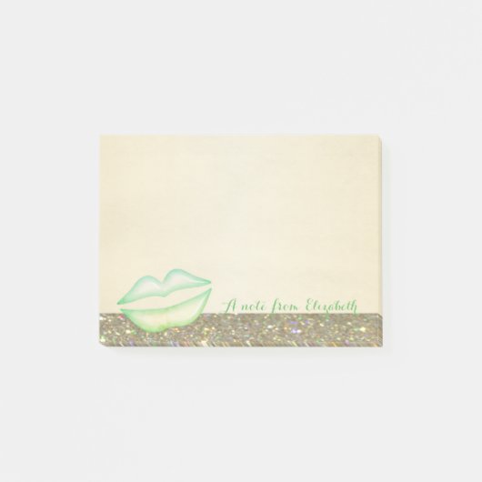 Post-it® Mignon Joli Élégant Chic ,Lèvres (Devant)