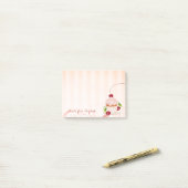 Post-it® Mignon Joli Élégant Féminin, Cupcake (Sur un bureau)