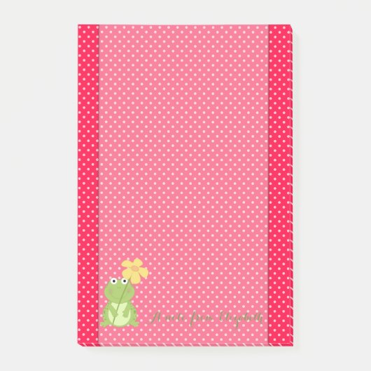 Post-it® Mignon Joli Élégant ,Points, Grenouille (Devant)