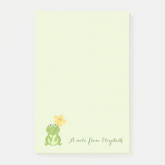 Post-it® Mignon Joli Élégant ,Points, Grenouille (Devant)