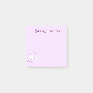 Post-it® Mignon Kawaii Pastel Violet Lapin Oreille Tombante