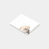Post-it® mignon petit chat dort dans les mains du chien (Incliné)
