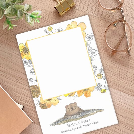 Post-it® Mignonette Groundhog Professeur Personnalisé