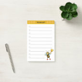 Post-it® Mignonne abeille à miel sur fond blanc (Bureau)