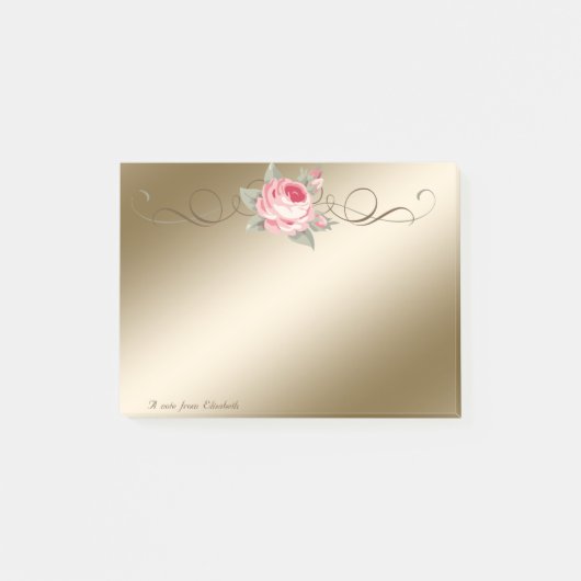 Post-it® Mignonne Adorable Élégante Stylée Rose (Devant)