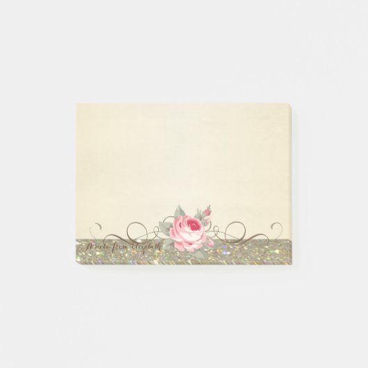 Post-it® Mignonne Adorable Élégante Stylée Rose (Devant)