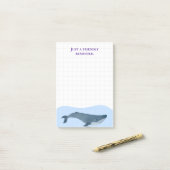 Post-it® Mignonne baleine Rappel simple (Sur un bureau)