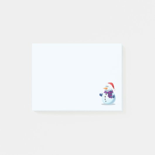 Post-it® Mignonne bonhomme de neige de Noël (Devant)