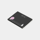 Post-it® Mignonne Bubblegum Birds sur un fil noir (Incliné)