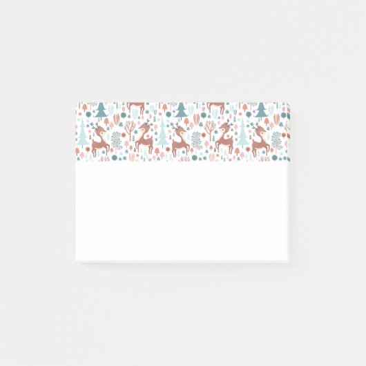 Post-it® Mignonne cerf en Forêt Whimsical Noël Motif (Devant)