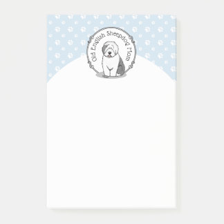 Post-it® Mignonne chien OES Maman Vieux anglais Sheepdog Ma