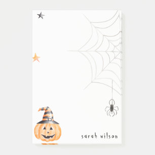 Post-it® Mignonne Éffrayante Halloween Citrouille Spider We