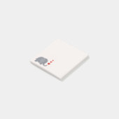 Post-it® Mignonne éléphant coeur papeterie d'art de fille (Incliné)