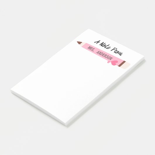 Post-it® Mignonne Enseignant Une Note Du Monogramme De Cray (Incliné)