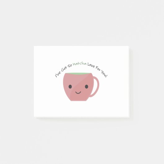 Post-it® Mignonne et drôle So Matcha Amour (Devant)