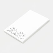 Post-it® Mignonne et folle dingue dame (Incliné)
