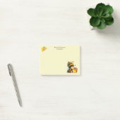 Post-it® Mignonne fille en costume d'abeille avec miel (Bureau)