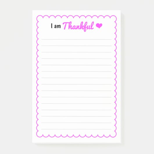 Post-it® Mignonne "I’m Thankful" - Gratitude (Devant)