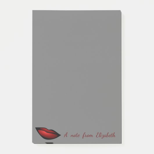 Post-it® Mignonne Jolie Fille Stylée, Lèvres Rouges (Devant)