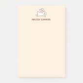Post-it® Mignonne Lapin Coureur Rabbit Nom personnalisé Bei (Devant)